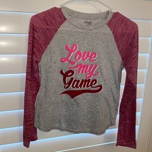 DANSKIN NOW TEE “LOVE MY GAME” SIZE LARGE 10-12